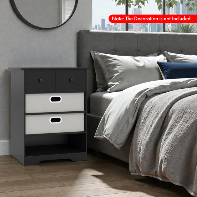 Hivvago 4-Drawer Chest Brown 4