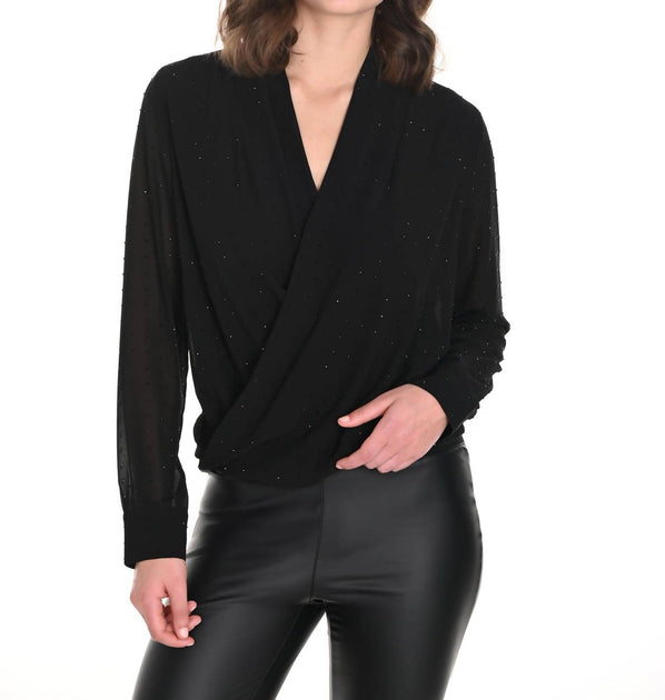 Frank Lyman Woven Blouse Black Medium 2