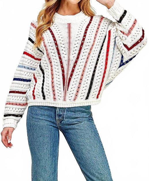 SEE AND BE SEEN Samantha Sweater White Medium 2