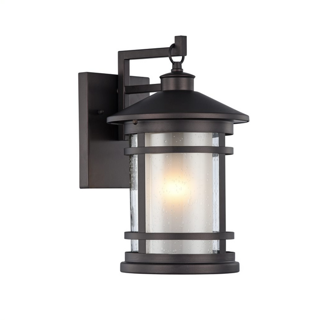 ChloeLighting Adesso Transitional 1-Light Outdoor Wall Sconce Rubbed Bronze 14in 2