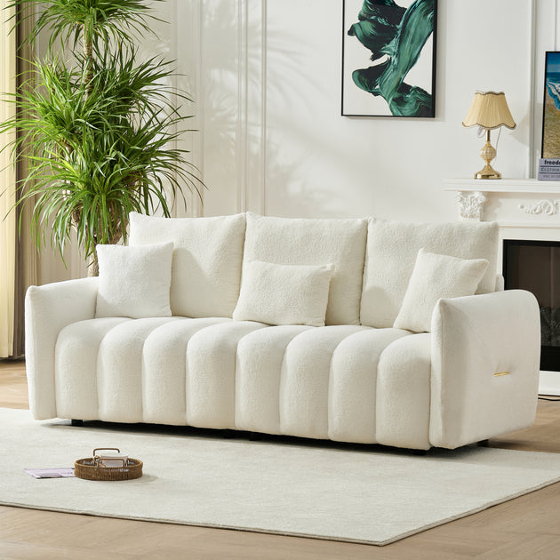 Streamdale 78 Teddy Fabric Sofa 2