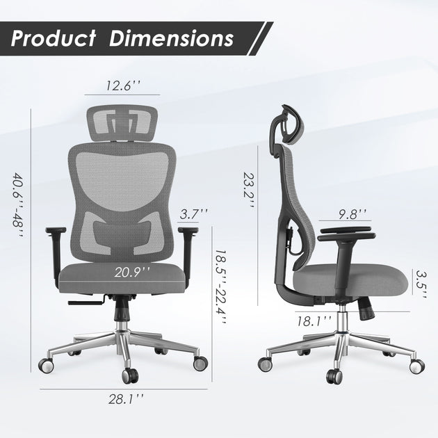 GOODSILO Ergonomic Mesh Office Chair Black 4
