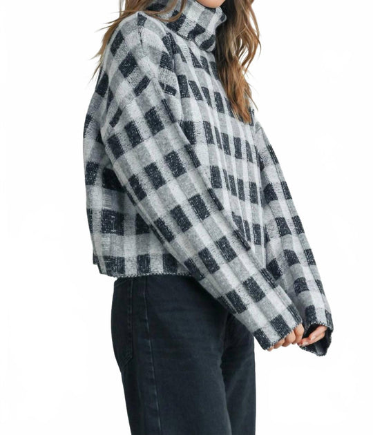 Buttermelon Sanders Turtleneck Sweater Grey Medium 3