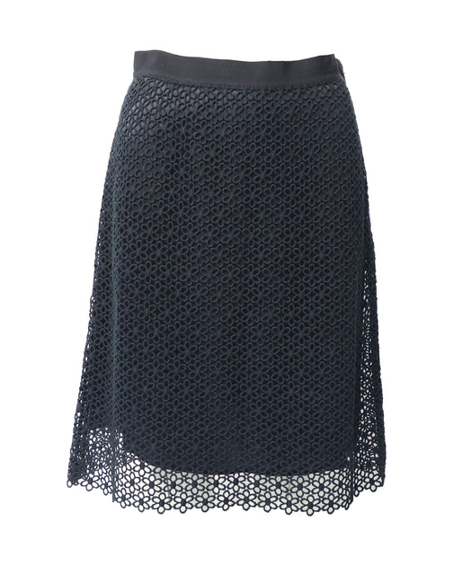 Carolina Herrera Lace Skirt Black Medium 2