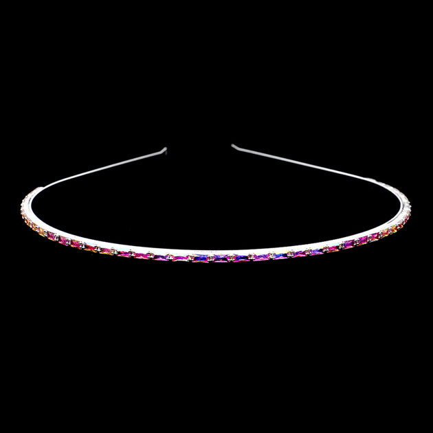 FASHNZFAB 1Row Rectangle Stone Headband Gold 3