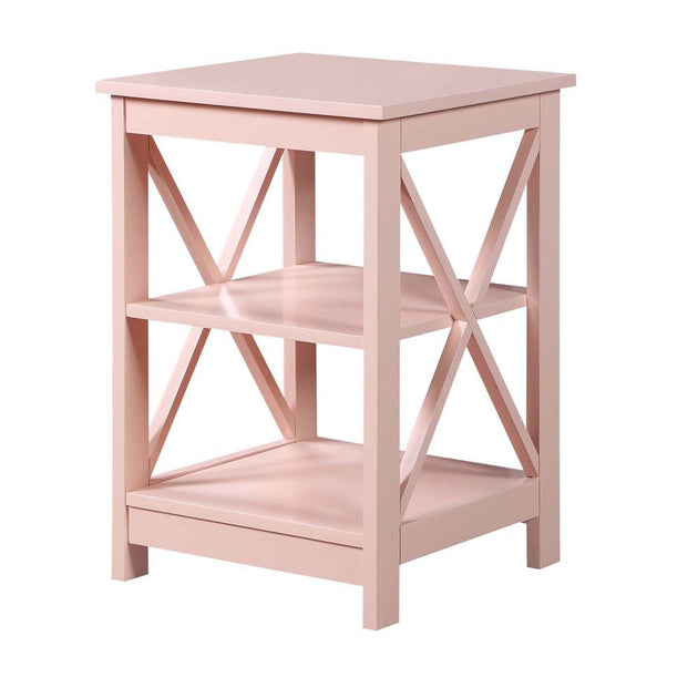 Convenience Concepts Oxford End Table Blush Pink 2