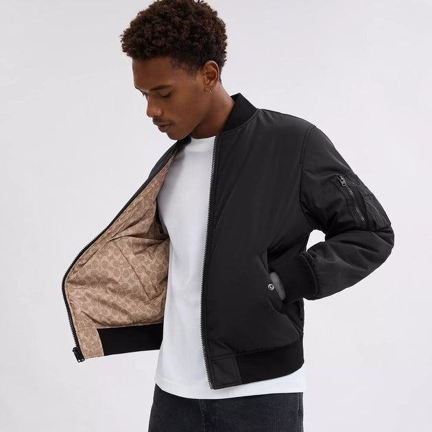 COACH フード付きMA-1 Coach Outlet Reversible Ma 1 Jacket In Recycled Polyester