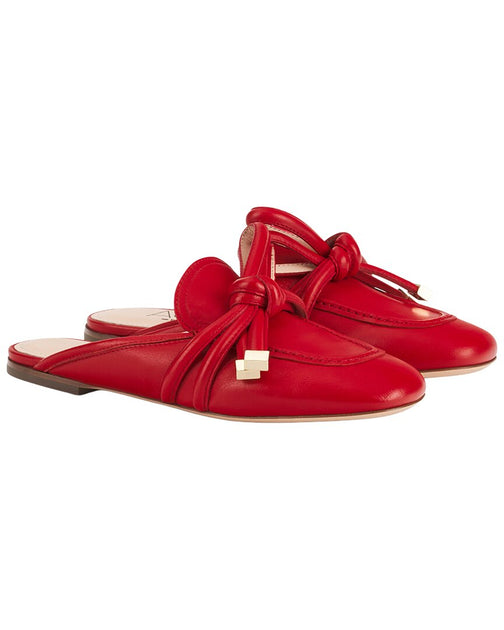 AGL Ribbon Red Leather Mule EU 40 3