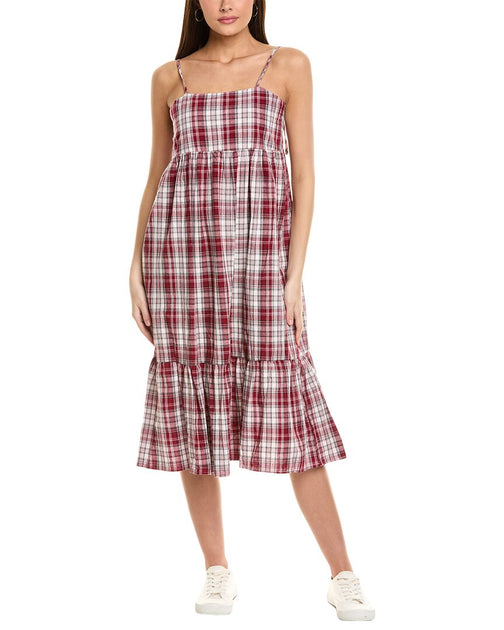 Maronie Midikleid Rot Medium 2