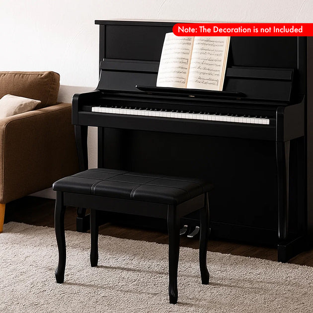Hivvago PU Leather Duet Piano Bench Brown 4