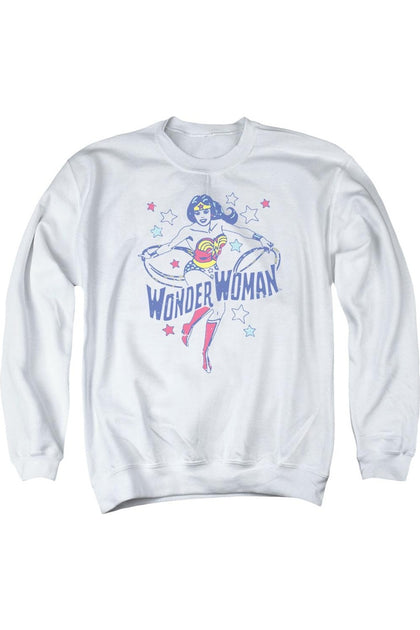 Gildan Wonder Woman Crewneck Sweatshirt White XLarge 2