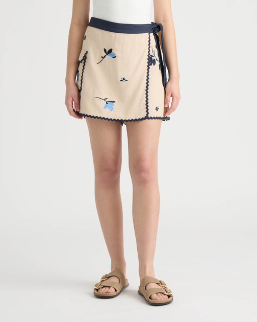 NVLT Embroidered Skort White Small 2