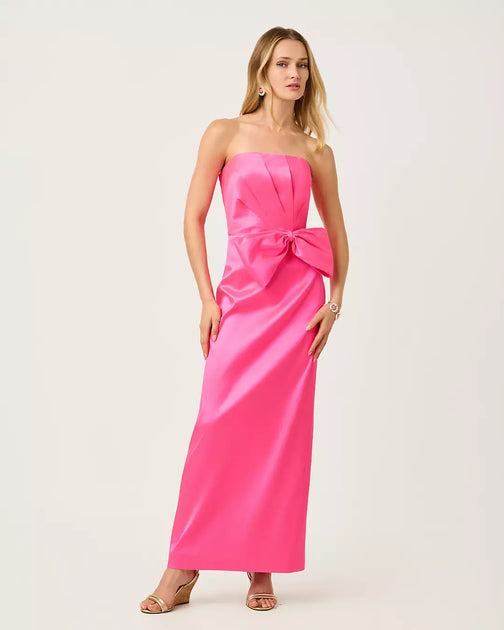 Lilly Pulitzer Tiernan Strapless Stretch Maxi Dress Multi US 14 4