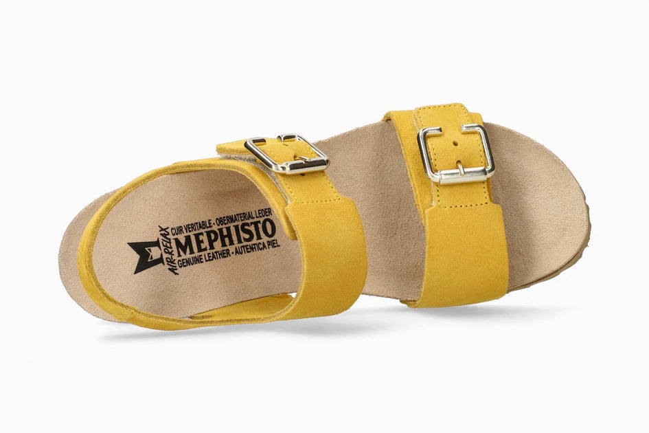 Mephisto Lissandra Wedge Sandals Yellow EU 40 4