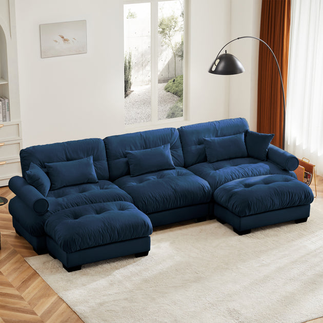 Streamdale U Shape Modular Sectional Sofa Blue 2