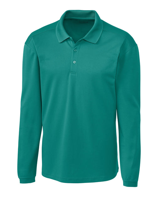 Clique Spin Eco Performance Pique Long Sleeve Men's Polo Grey Medium 4