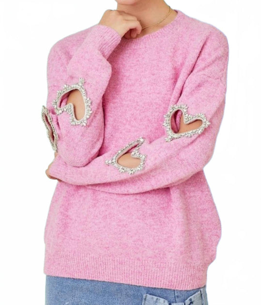 Main Strip Be Mine Knit Top Pink Large 2