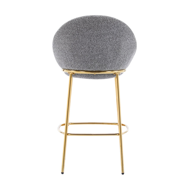 Streamdale Celano Barstool Gray Gold Set of 2 4