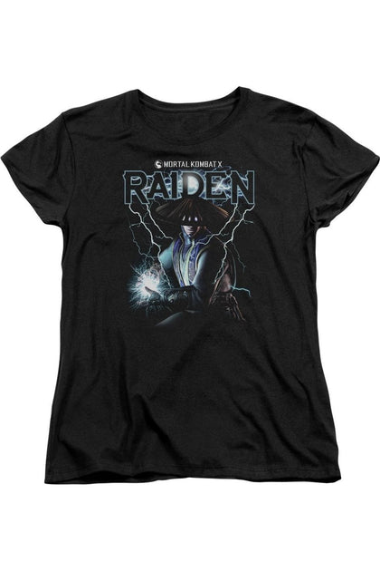 Gildan Mortal Kombat Raiden T-shirt Manches Courtes Noir Large 2