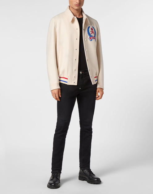 Philipp Plein Bomber Collar Shirt White EU 60 3