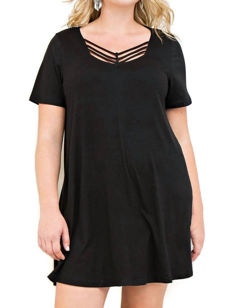 Entro Modal Strappy Tee Shirt Dress Black XLarge 3
