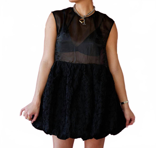 MABLE Mistletoe Mini Dress & Bralette Set Black Large 4