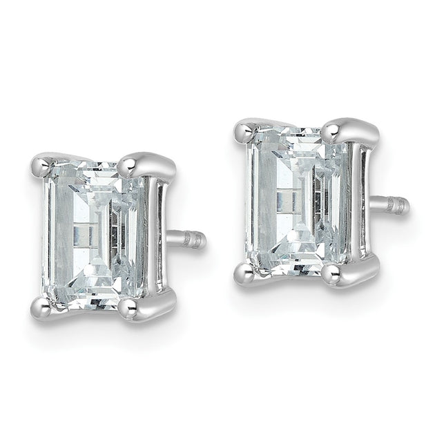 Diamond2Deal Lab Grown Diamond Stud Earrings Silver 3