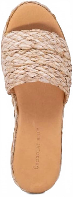 CHOCOLAT BLU Yunis Wedge Sandal Beige US 9 4