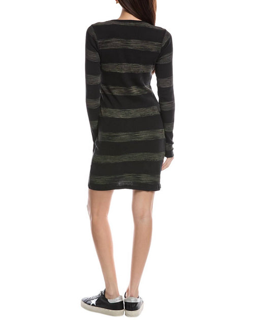 ATM 2X1 Rib Sunbleached Mini Dress Black Large 3