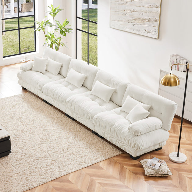 Streamdale 4-Seater Modular Chenille Sectional Sofa 2