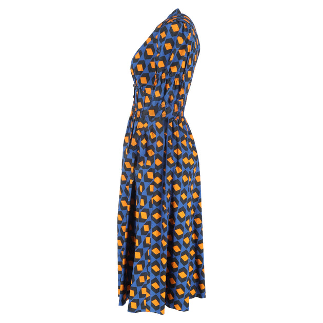 Diane von Furstenberg Erica Printed Midi Dress In Multicolor Cotton