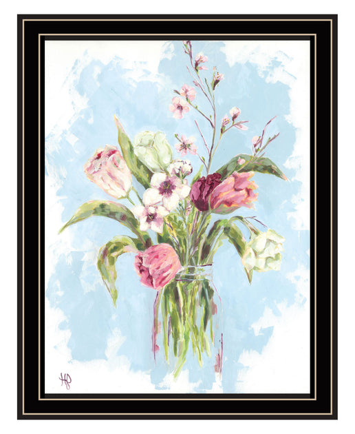 Hivvago Flourish Framed Print Wall Art Black 6