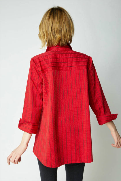 Habitat One Jacquard Stripe Top Red Medium 3