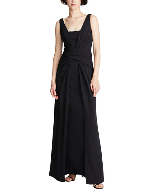 Halston Erica Fluid Crepe Gown Noir US 0 2