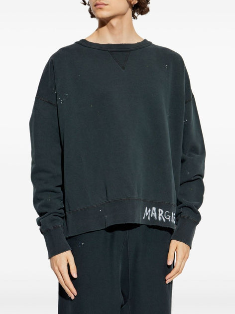 パーカー・フーディ Maison Margiela Crew Neck Sweatshirt With Distressed Details Maison Margiela Crew Neck Sweatshirt With Distressed Details