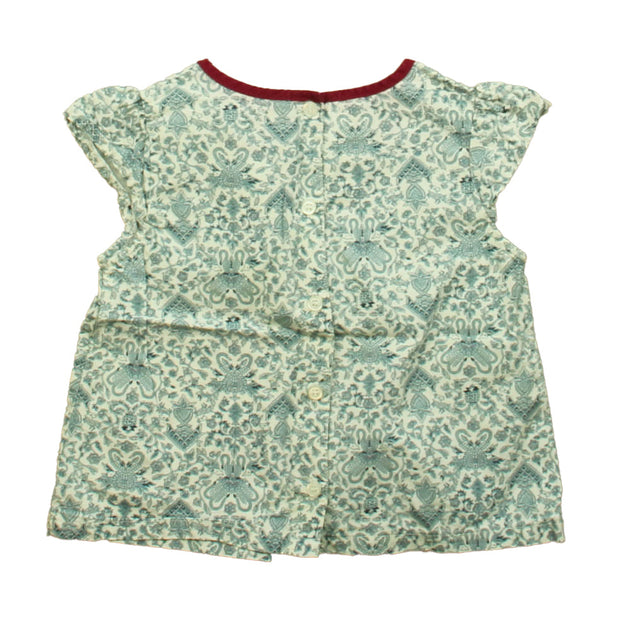 Tea Mädchen Bluse mit blauem Blumenmuster Blau US 5T 3