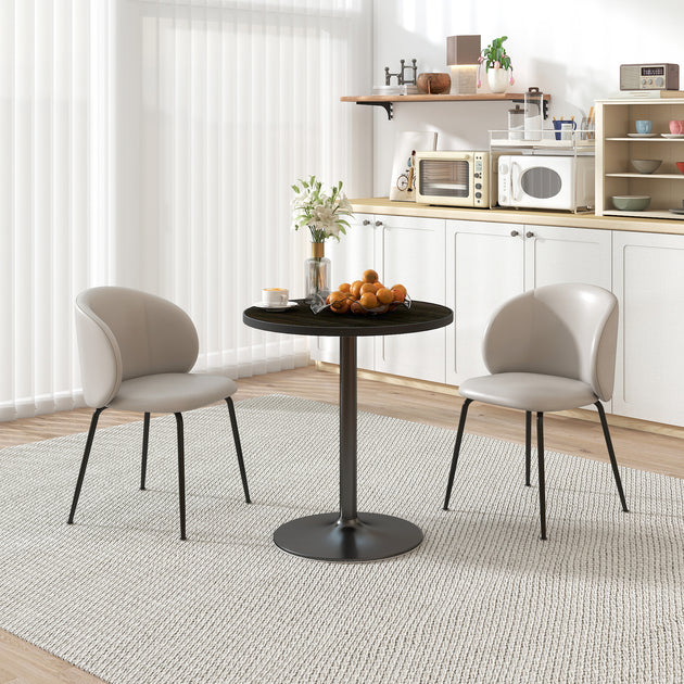 Hivvago Round Dining Table Black 3