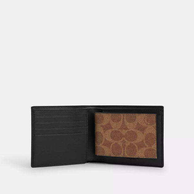 COACH 3-IN-1 ウォレット・シグネチャー キャンバス Coach Outlet 3 In 1 Wallet In Signature Canvas | ShopSimon