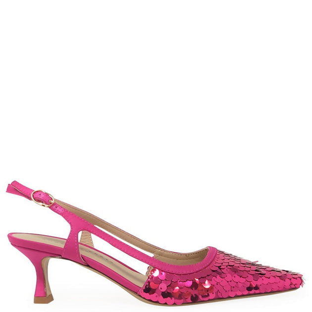 Roberto Festa Sequence Snip Toe Slingback Heel Gold EU 39 2