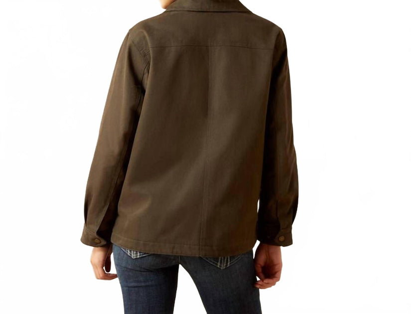 Ariat Western Canvas Chore Jacket Brown Medium 3