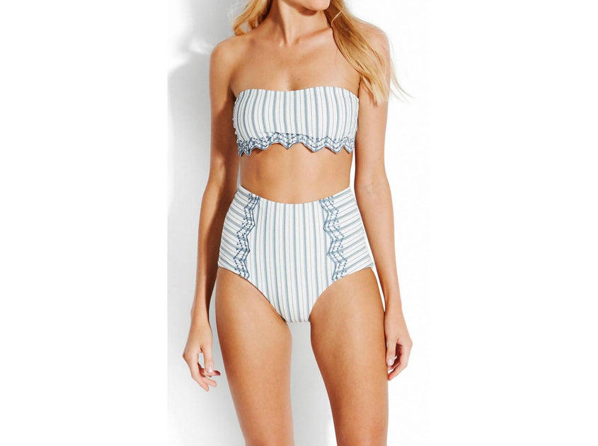 Seafolly High Waisted Bikini Bottom White US 4 2