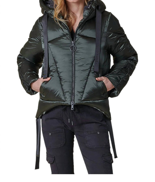 Zhrill Lydia Puffer Jacket Blue Medium 2