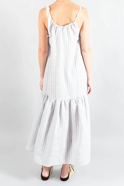 Apiece Apart Schulter-Schleifenkleid Grau Small 3