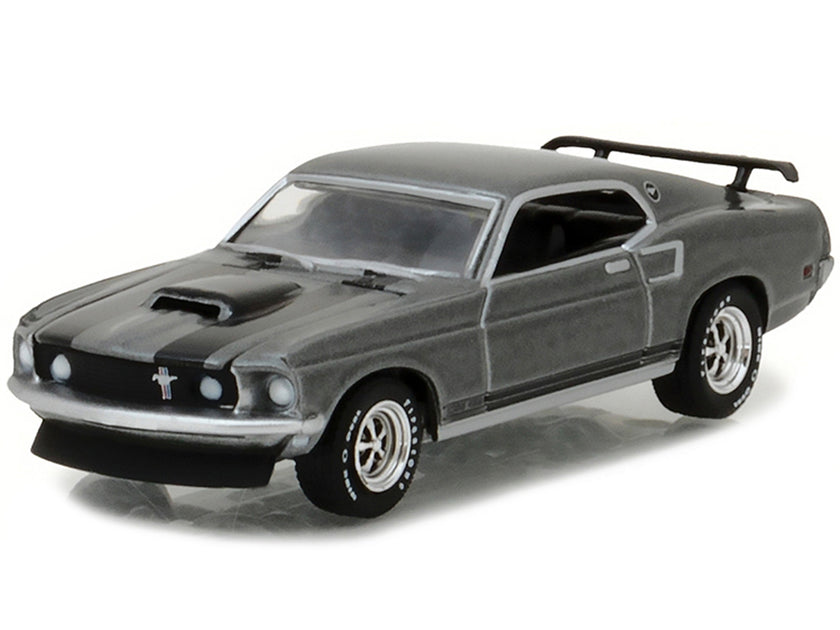 Greenlight 1969 Ford Mustang Boss 429 1/64 Diecast Car Gray 3
