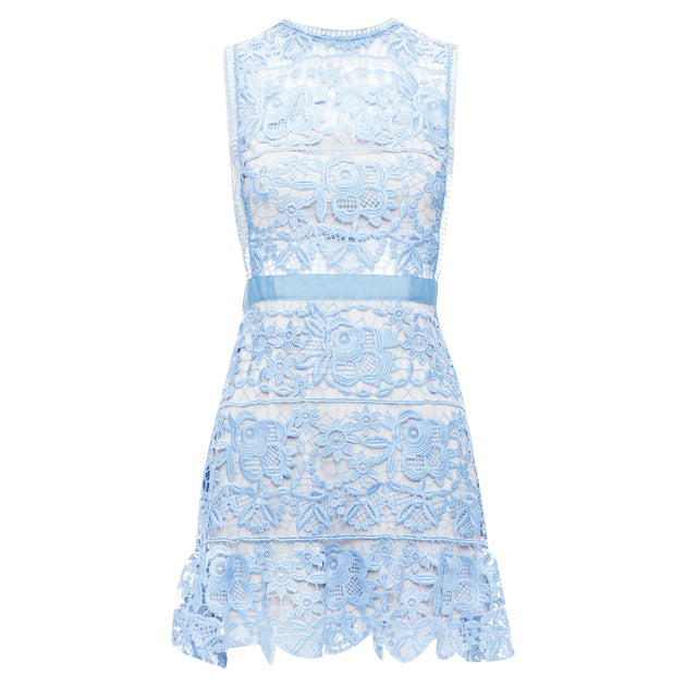 alice and olivia rosette eyelet tulip print mini dress Self-Portrait Self Portrait Lace Peplum Floral Eyelet Overlay Mini Dress