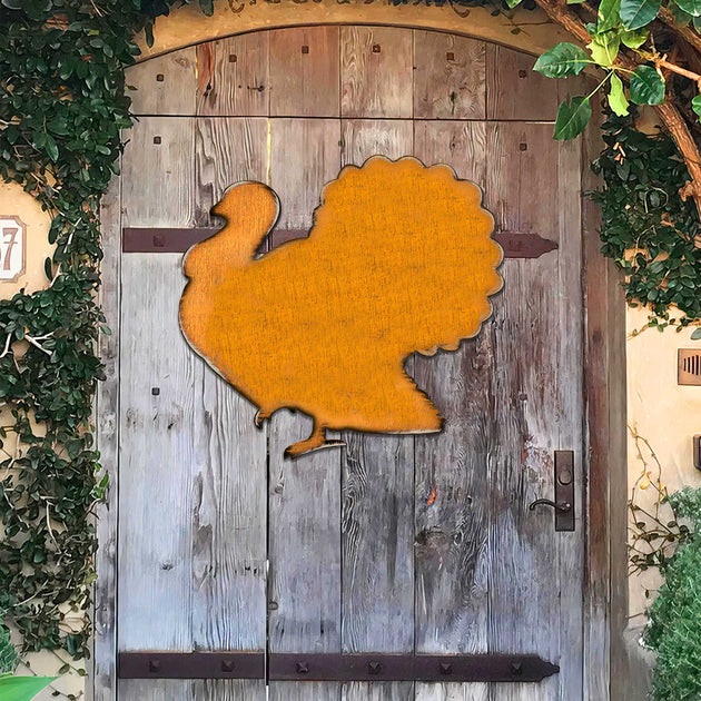 G. DeBrekht Rustic Turkey Holiday Door Decor Wood 2