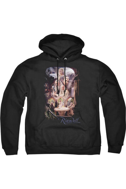 Gildan The Hobbit Rivendell Hooded Sweatshirt Black Small 2