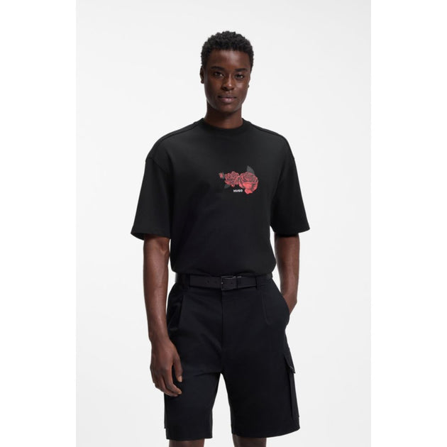 Hugo Boss Rose-artwork T-shirt Black XL 4