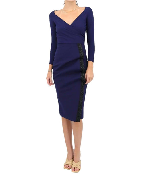 Chiara Boni Nastina Cocktail Dress Blue US 8 2