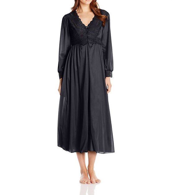 Shadowline Silhouette Nightgown Black 2X 2